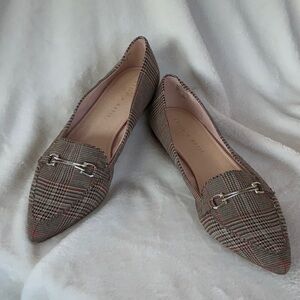 Kelly & Katie Plaid Loafers with Silver Accent
